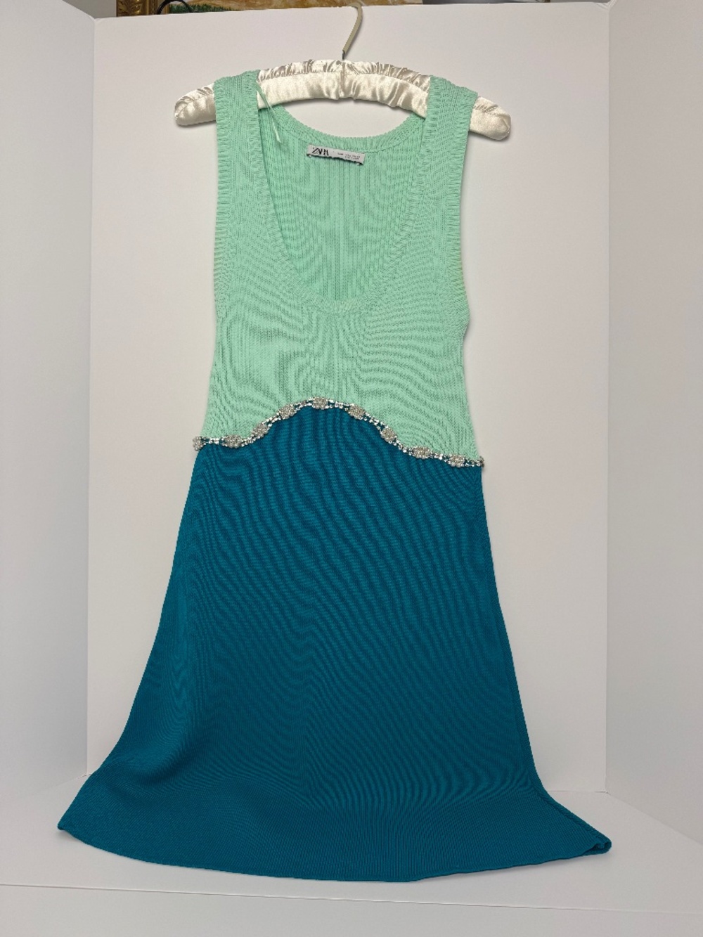 Zara Embellished Knit Sleeveless Dress